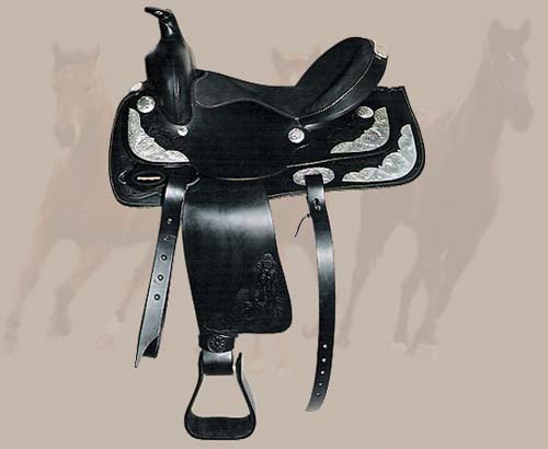 Black Trooper Leather Saddle