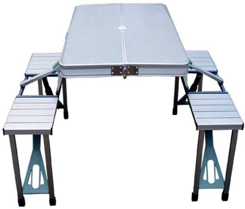 Multishape Aluminum Folding Table, For Garden, Hotel, Restaurant, Pattern : Plain