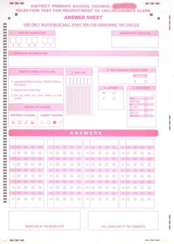 Printed OMR Answer Sheets, Feature : Smooth Surface, Light Weight