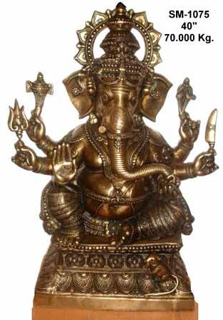 Smart Brass Ganesh Statue- G-014