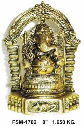 Smart Brass Ganesha Statue G-12