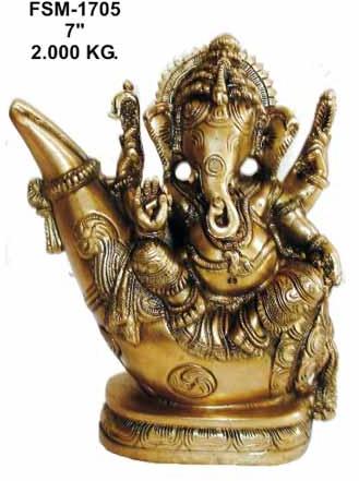 Smart Brass Ganesha Statue- G-23
