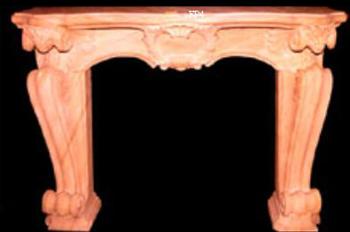 Brown Stone Fireplace for Indoor