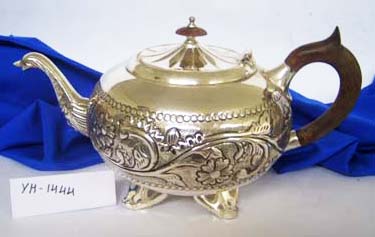 Brass Sheet Silver Plated Tea Kettle, Capacity : 8cc