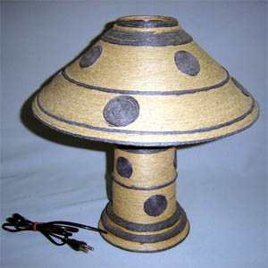 Jute Lamp Shades, Shape : Round, Packaging Type : Cream Grey for Decor