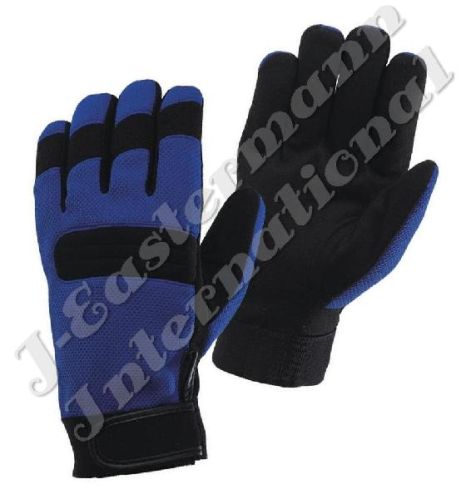 Blue General Purpose Synthetic Leather Mechanics Work Gloves JEI M706