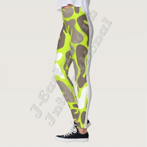 Ladies Bright Twist Camo Full Sublimation Printed Leggings LP-81