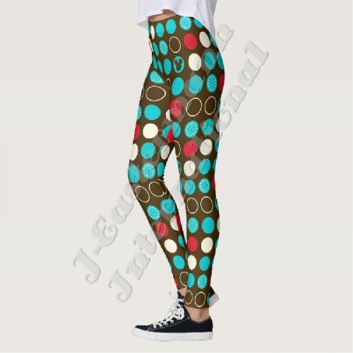 Ladies Dot Print Full Sublimation Printed Leggings LP-58