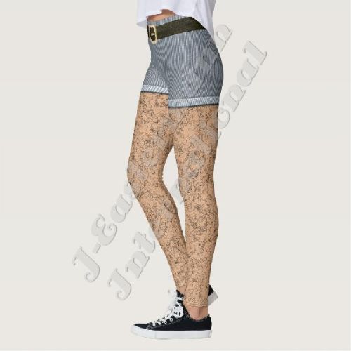 Ladies Hairy Legs Full Sublimation Printed Leggings LP-64