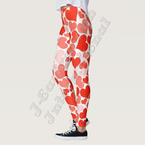 Ladies Hears Print Full Sublimation Printed Leggings LP-66