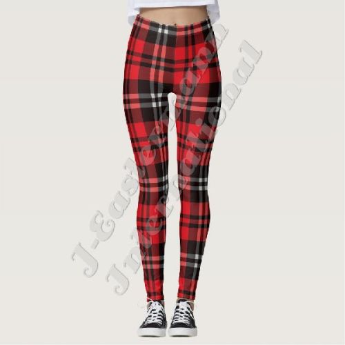 Ladies Tartan Full Sublimation Printed Leggings LP-56