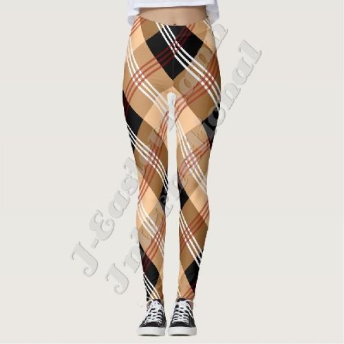 Ladies Tartan Print Full Sublimation Printed Leggings LP-52