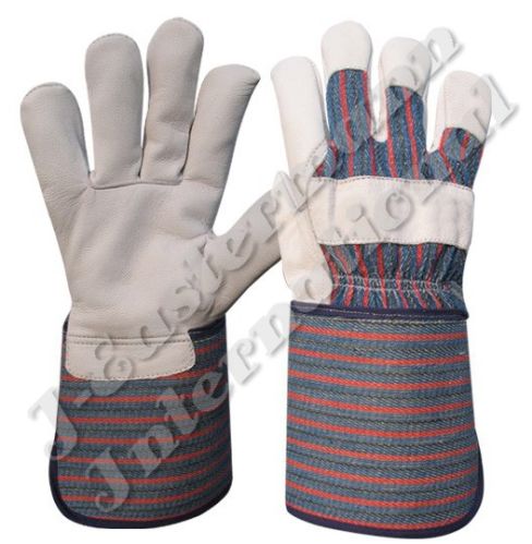 Premium Grain Leather Work Gloves Rubberized Cuff JEI 1115.01 NL