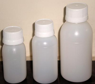 Plain HDPE White Plastic Syrup Bottle