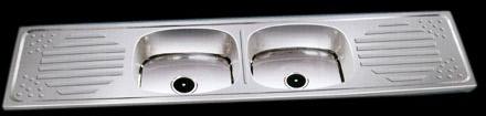 Double Bowl Double Drain Kitchen Sink