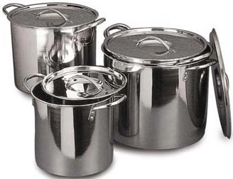 Stainless Steel Stock POT, Color : Silver for Storage