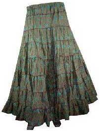 Printed Cotton Skirts, Packaging Type : Grey for Casual Wear