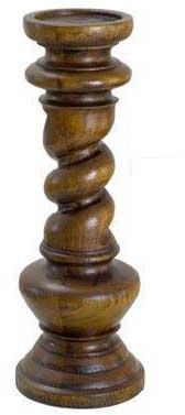 Brown Wooden Candle Holder for Decorative