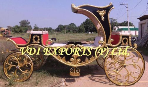 Royal Wedding Carved Horse Drawn Carriage