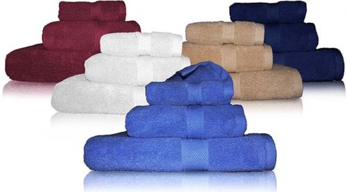 Cotton Plain Bathroom Towel Set, Size : Multisize