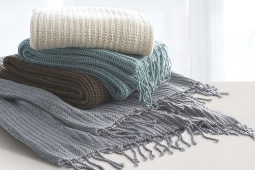 Cotton Throw Blankets, Technics : Attractive Pattern