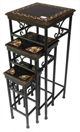 Wooden Nested Stool Set