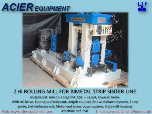 Acier Equipment 2 Hi Rolling Mill