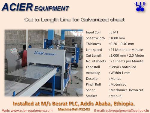 Coil To Sheet Cutting Cut To Length Line Machine