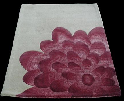 White and Pink Floral Bloom Carpet