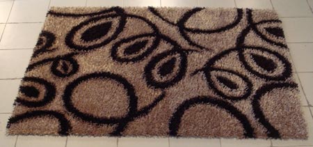 Home Brown And Black Modern Shaggy Rug