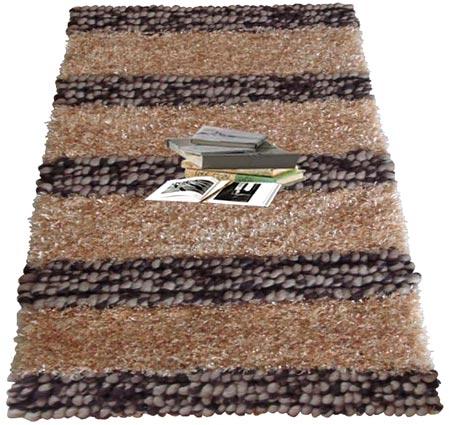 Rectangular Wool Rug, Color : Natural Brown, Beige