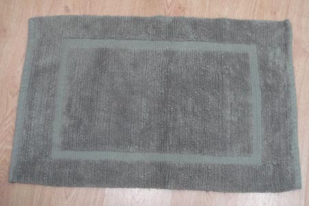 Plain Wool Rectangular Gray Hand Woven Rug