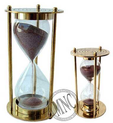 Brass Hour Glass Sand Timer