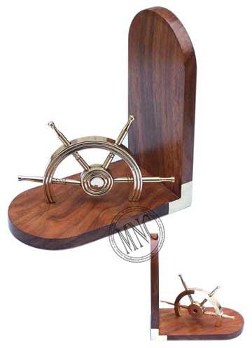 Polished Brass Ship Wheel, Color : Golden & Brown