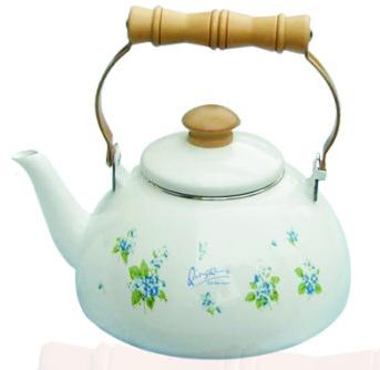 Enamelware Printed Polished Enamel Teapot Byh-15