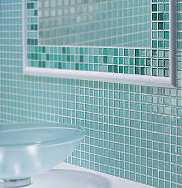 Aqua Blue Glass Mosaic Tiles