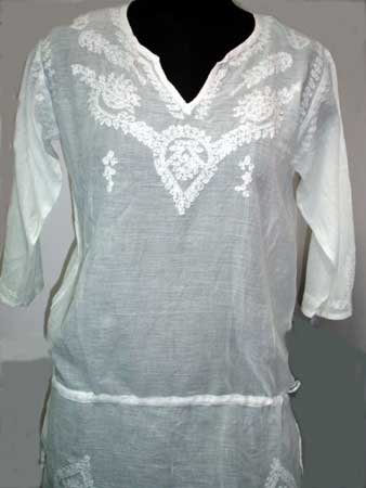 Embroidered Cotton Kurta
