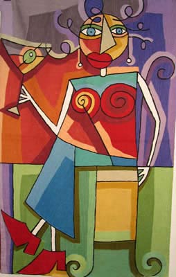 Picasso Chain Stitched Rug 04