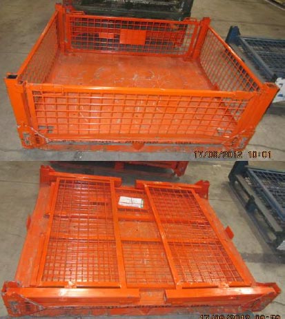 Painted Steel Wire Mesh Cage Bins, Feature : Durable