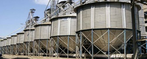 Zincalume Steel Hopper Bottom Silo, Storage Material : Grains