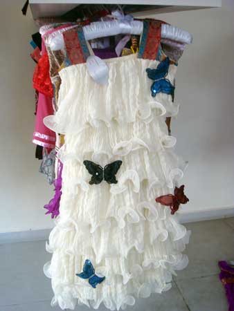 Girls Crush Frills Butterfly Gown