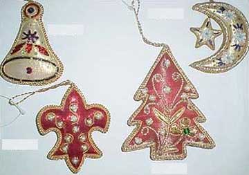 Hand Embroidered Christmas Ornaments 02