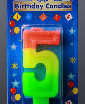 Plain Wax Birthday Digit Candle, Color : Multicolor