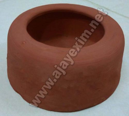 Earthen Feeder Bowl, Color : Red