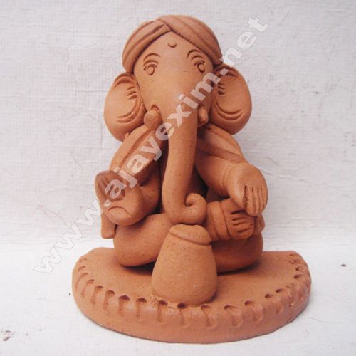 Hand Made Laddu Ganesh Statue, Feature : Eco Friendly