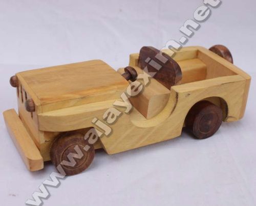 Ajay Handicrafts Wooden Jeep Toy, Style : Moving