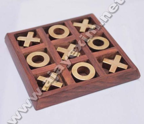 Ajay Handicrafts Wooden Tic Tac Toy, Packaging Type : Export