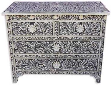 Bone Inlay Drawer Chest