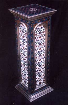 White Metal Pedestal