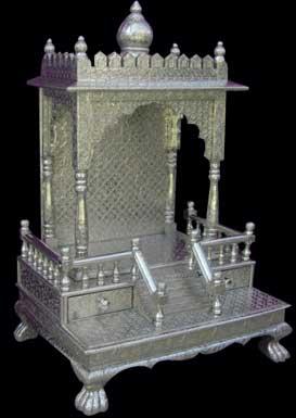 Silver White Metal Temple